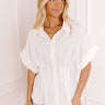 City Socialite Pleated Top In White Image 1