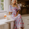 Countryside Cutie Floral Maxi Dress in Sky Blue Image 1