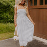 Shoreline Muse Linen-Blend Stripe Midi Dress Image 1