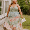 Whisk Me Away Floral Tiered Maxi Dress Curves Image 1