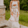 Sunset Meadow Floral Embroidered Maxi Dress Image 1