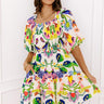Party On Town Square Floral Smocked Mini Dress Image 1