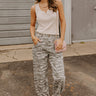 The Sadie Midrise Vintage Wash Barrel Jean in Grey Camo Image 1