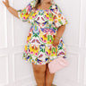 Party On Town Square Floral Smocked Mini Dress Curves Image 1