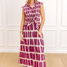 Bordeaux Sipping Front Tie Midi Dress Image 1