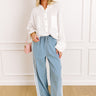The Sofia Midrise Wide Leg Pants in Ivory Image 1