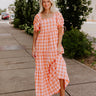 Sunkist Stroll Gingham Midi Dress Image 1