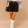 The Taylor High Waist Shorts in Black Image 1