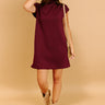 City Sleek Mini Dress in Windsor Wine Image 1