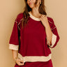 Chic Style Shift Tee in Wine Image 1
