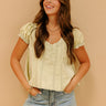 Metropolitan Muse Chambray Top in Sage Image 1