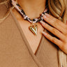 Happy Heart Leopard Scarf Necklace Image 1