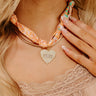 XO Heart Geo Scarf Necklace Image 1