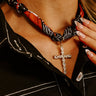 Square Cross Scarf Necklace Image 1