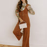 Falling For You Corduroy Jumpsuit in Mocha Image 1