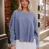 Cozy Couture Waffle Knit Top in Autumn Sky Image 1