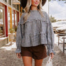 Checkered Charm Ruffle Top  Image 1