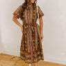 Rosewood Fields Floral Midi Dress in Mocha Image 1