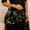 Harper Faux Leather Studded Purse in Black Image 1