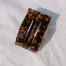 Flat Medium Rectangle Hair Claw Clip in Brown Tortoiseshell Image 1