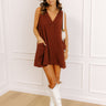 Falling For Chic Linen-Blend Mini Dress Image 1