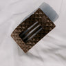 Quilted Medium Rectangle Hair Claw Clip in Dark Taupe Image 1