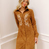 Western Skies Faux Suede Embroidered Mini Dress Image 1