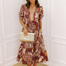 Meadow Merlot Floral Midi Dress Image 1