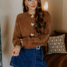 Chocolate Hearts Eyelash Knit Cardigan Image 1