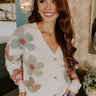 Pop Of Color Floral Knit Cardigan  Image 1