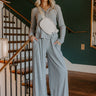 Soft Focus High Waist Wide Leg Pants in Grey Image 1