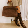 Casual Outing Faux Suede Tote in Chestnut Image 2