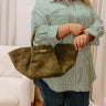 Soho Stroll Faux Suede Tote in Olive Image 1