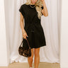 Park Day Cutie Drawstring Mini Dress in Black Image 1