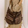 The Christine Faux Leather Hobo Tote in Chestnut Image 1