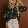Pretty As A Peony Floral Top in Black Image 1