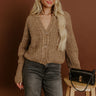 Cozy Vibes Knit Sweater in Mocha Image 1