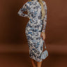 Amber Skyline Floral Mesh Midi Dress in Airy Blue Image 1