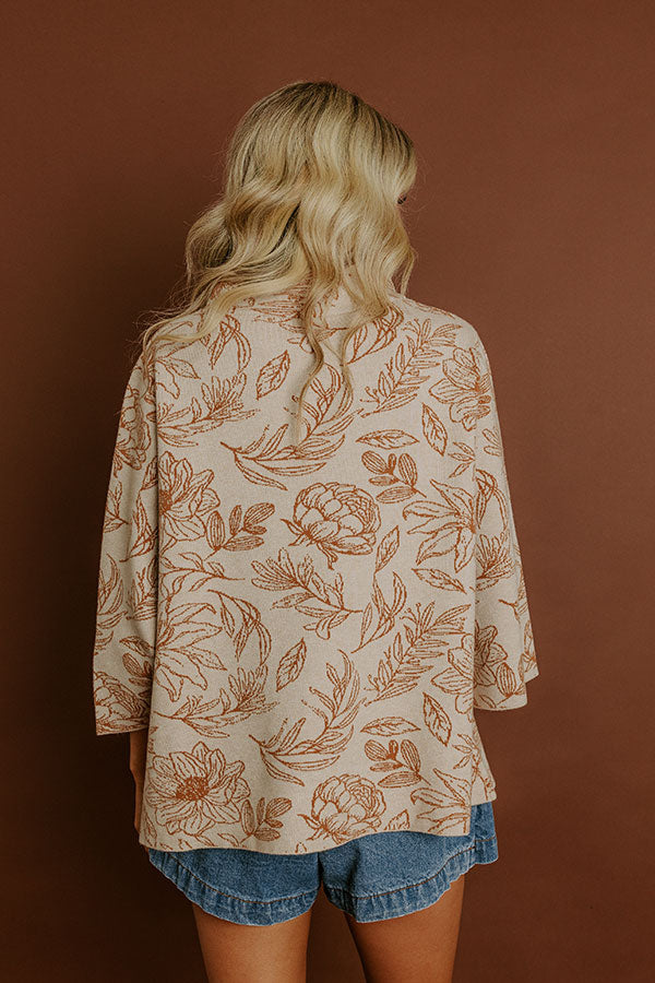 Botanical Bliss Knit Sweater Top Image 6