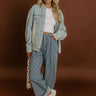 The Alex High Waist Stripe Wide Leg Jean Image 1