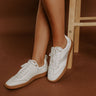 Wylder Faux Leather Studded Sneaker in White Image 1