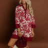 Sweet Harmony Floral Mini Dress in Wine Image 1