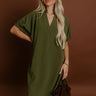 Broadway Muse Mini Dress in Olive Image 1