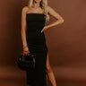 Rooftop Soiree Velvet Midi Dress in Black Image 1