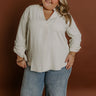 Simple Sunday Shift Top in Cream Curves Image 1