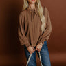 Soho Sophisticate Shift Top in Mocha Image 1