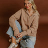 Brisk Stroll Quarter Zip Knit Sweater in Iced Mocha Image 1