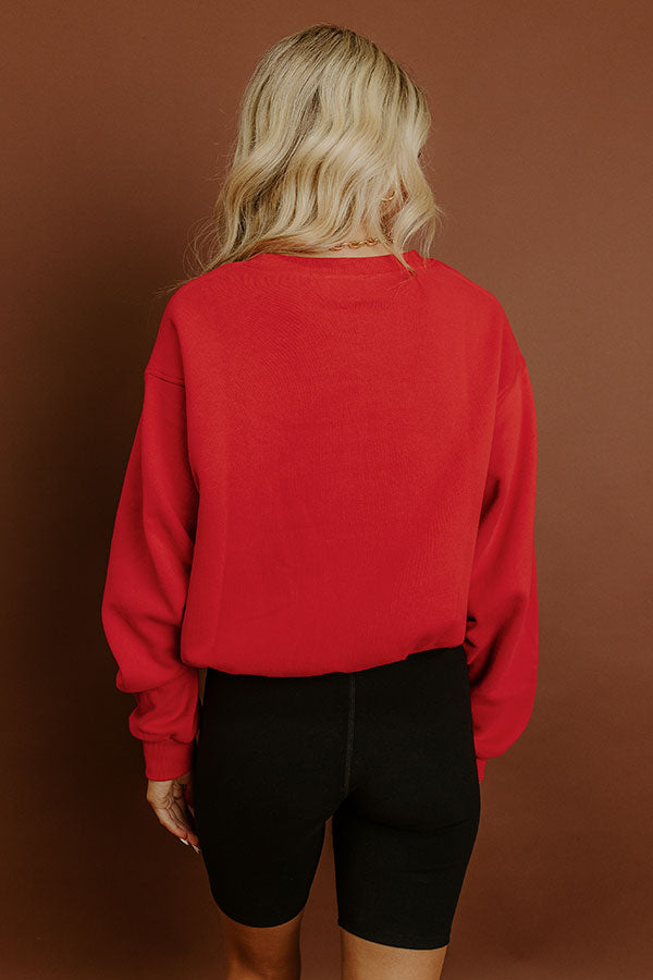 Cabin Cozy Sweatshirt in Red Image 5