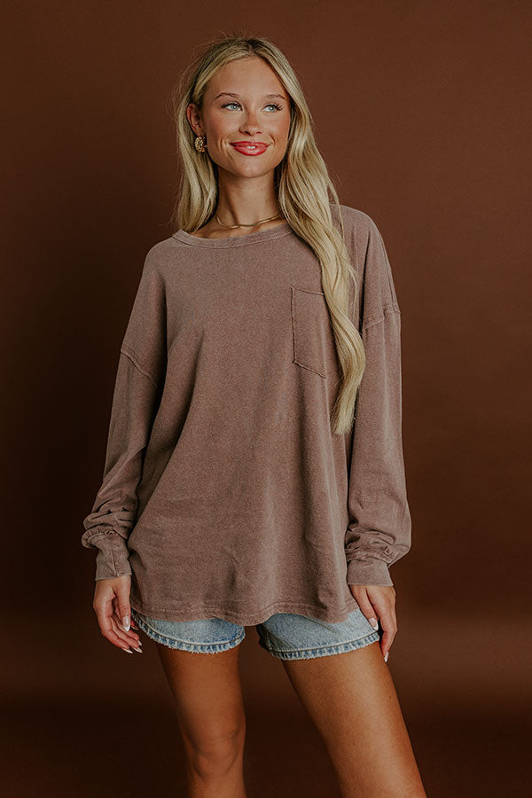 The Essential Oversized Vintage Wash Tee in Hazelnut Image 2