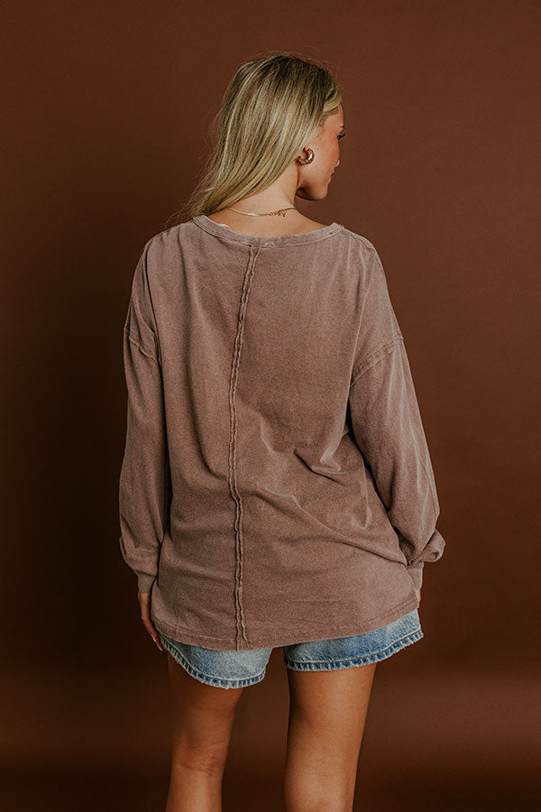 The Essential Oversized Vintage Wash Tee in Hazelnut Image 4